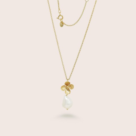 Gold-Plated 925 Sterling Silver Pendant Necklace | Frida
