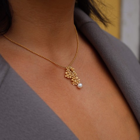 Gold-Plated 925 Sterling Silver Pendant Necklace | Louise