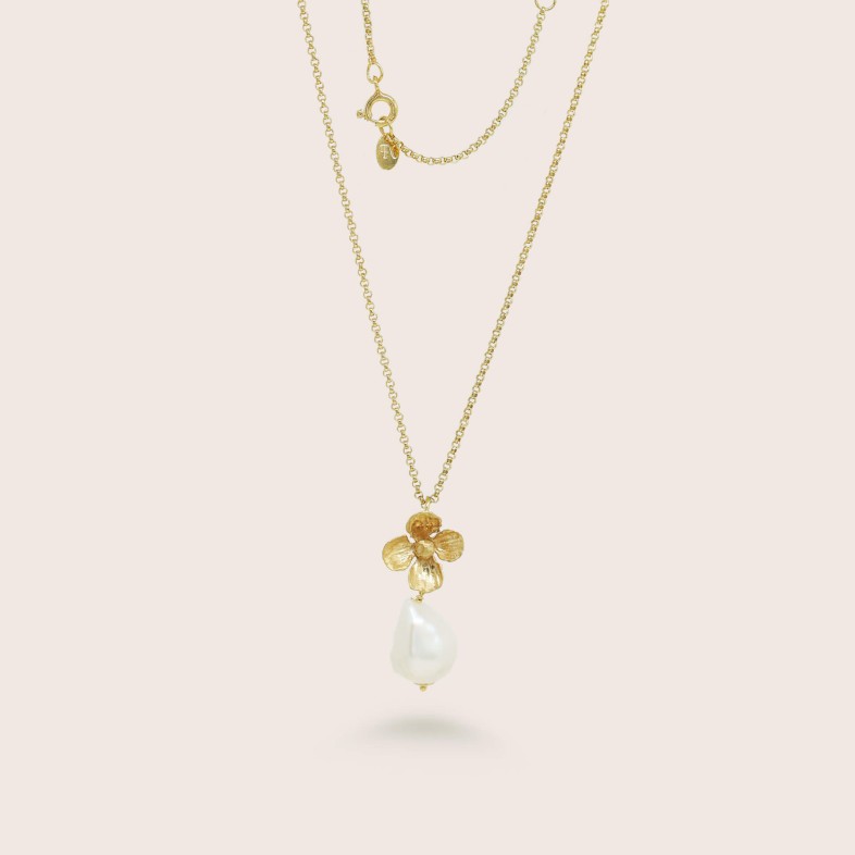 Gold-Plated 925 Sterling Silver Pendant Necklace | Frida