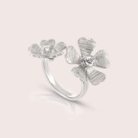 Plain silver / Rhodium-plated silver