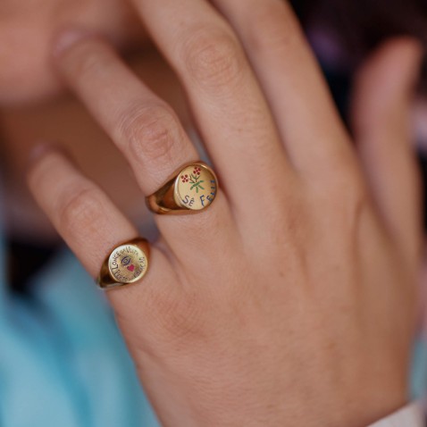 "FAR FROM SIGHT, CLOSE TO THE HEART" RING IN 19,2K GOLD | LEMBRAN�A