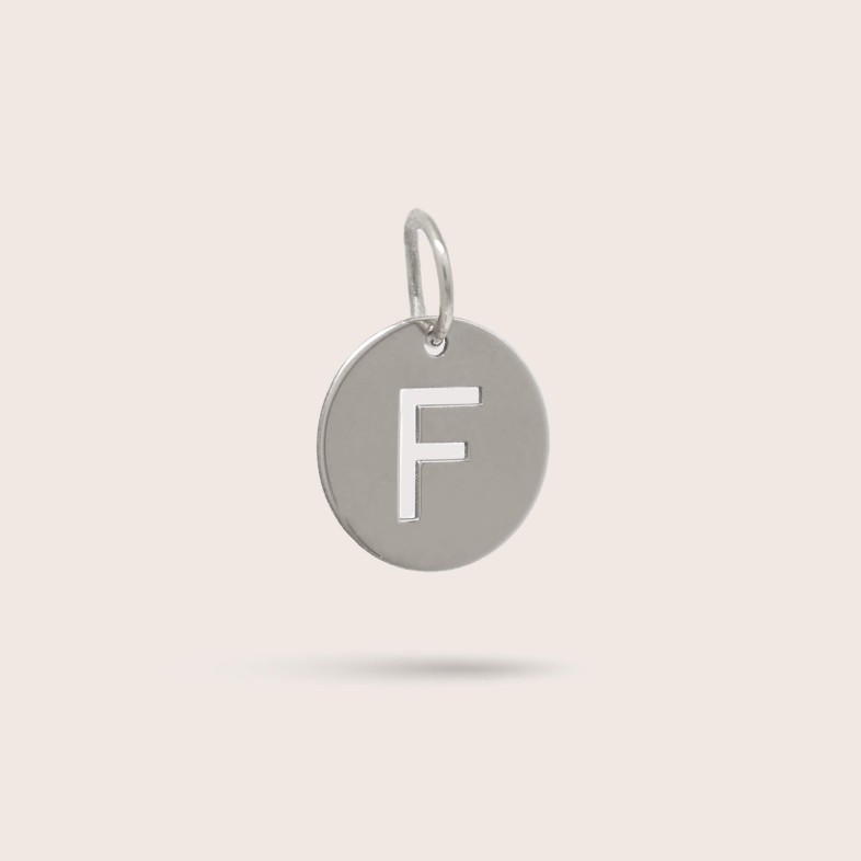 Sterling Silver Letter F Charm | Letras
