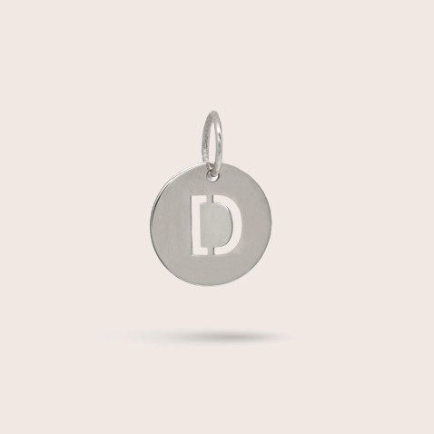 Sterling Silver Letter D Charm | Letras