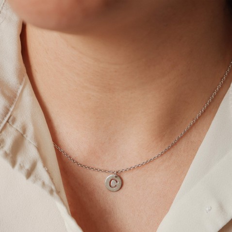 Sterling Silver Letter C Charm | Letras