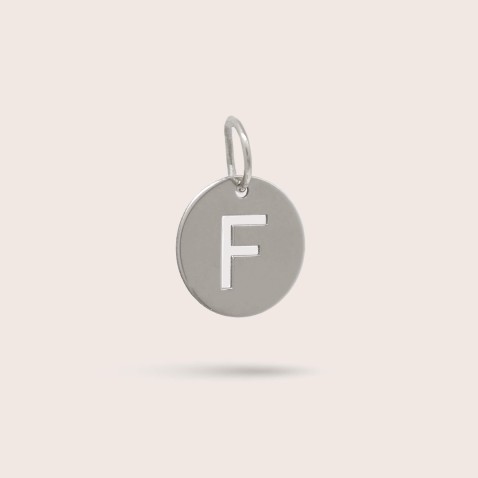 Sterling Silver Letter F Charm | Letras