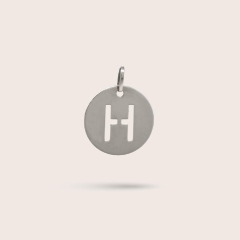 Sterling Silver Letter H Charm | Letras