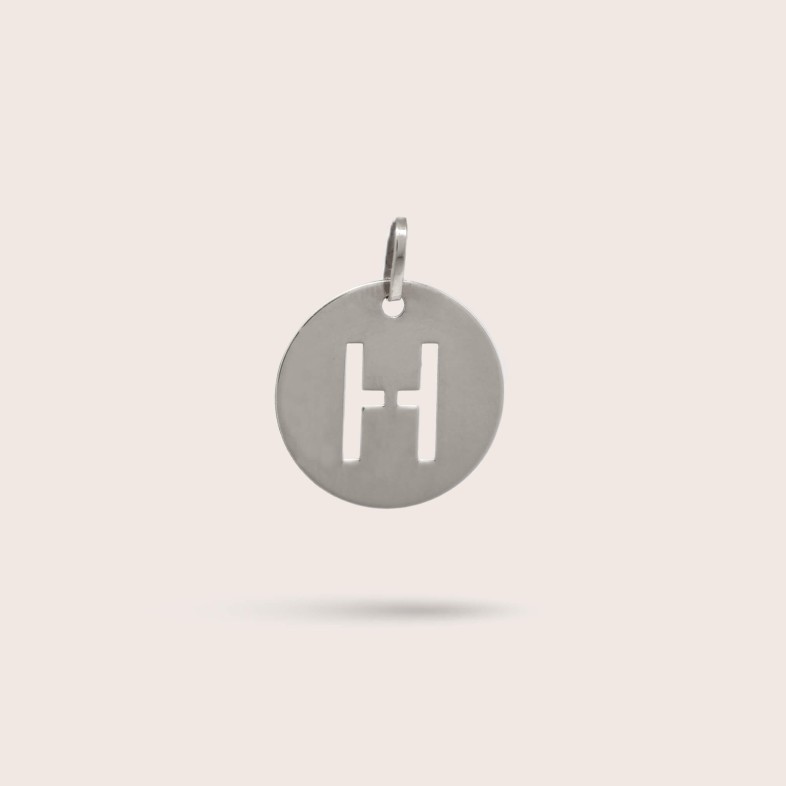 Sterling Silver Letter H Charm | Letras