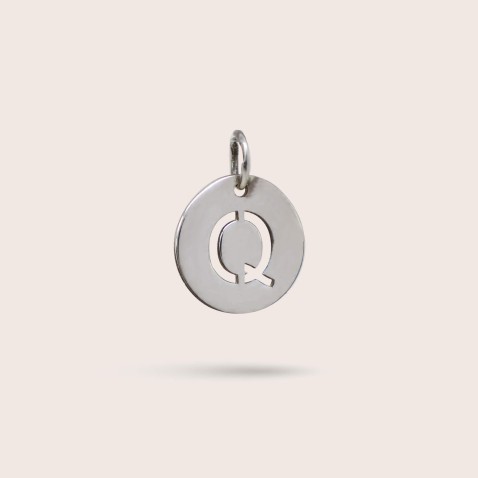 Sterling Silver Letter Q Charm | Letras