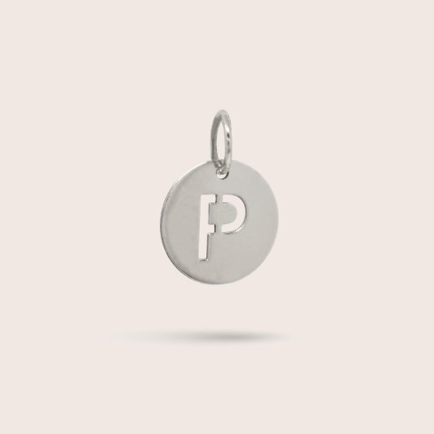 Sterling Silver Letter P Charm | Letras