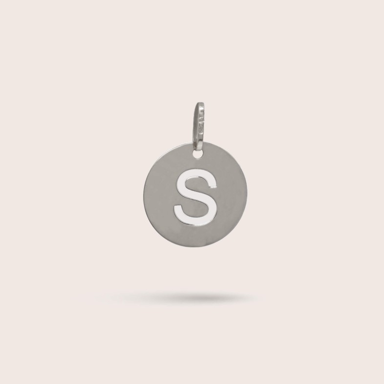 Medalha Letra S Prata 925 | Letras