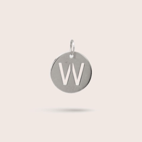 Sterling Silver Letter W Charm | Letras