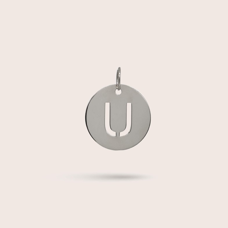 Sterling Silver Letter U Charm | Letras