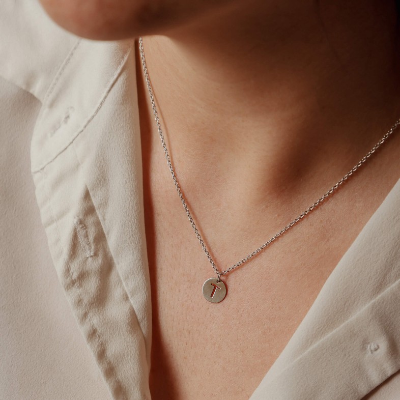 Sterling Silver Letter T Charm | Letras