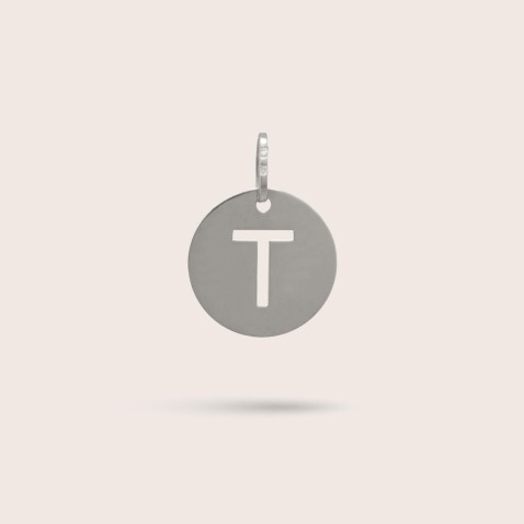 Sterling Silver Letter T Charm | Letras