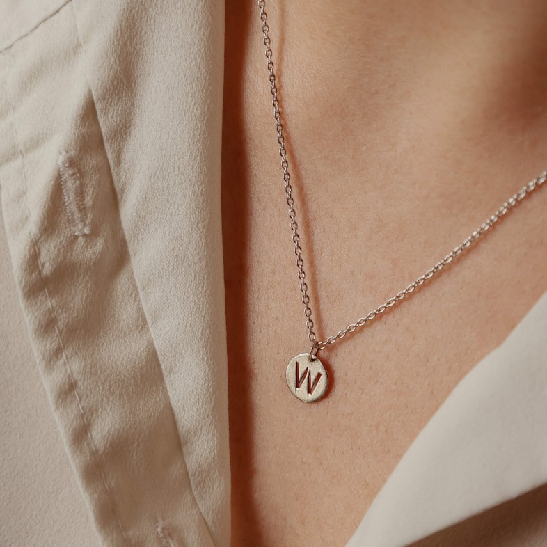 Sterling Silver Letter W Charm | Letras