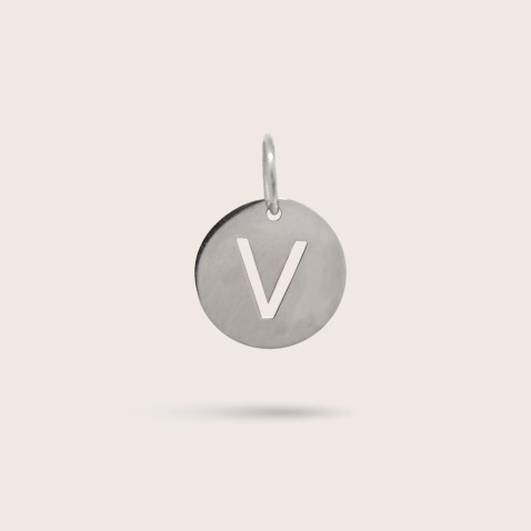 Sterling Silver Letter V Charm | Letras