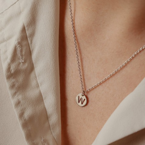 Sterling Silver Letter W Charm | Letras