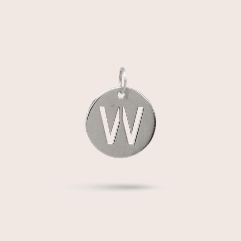 Sterling Silver Letter W Charm | Letras