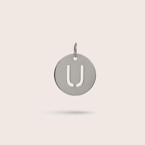Sterling Silver Letter U Charm | Letras