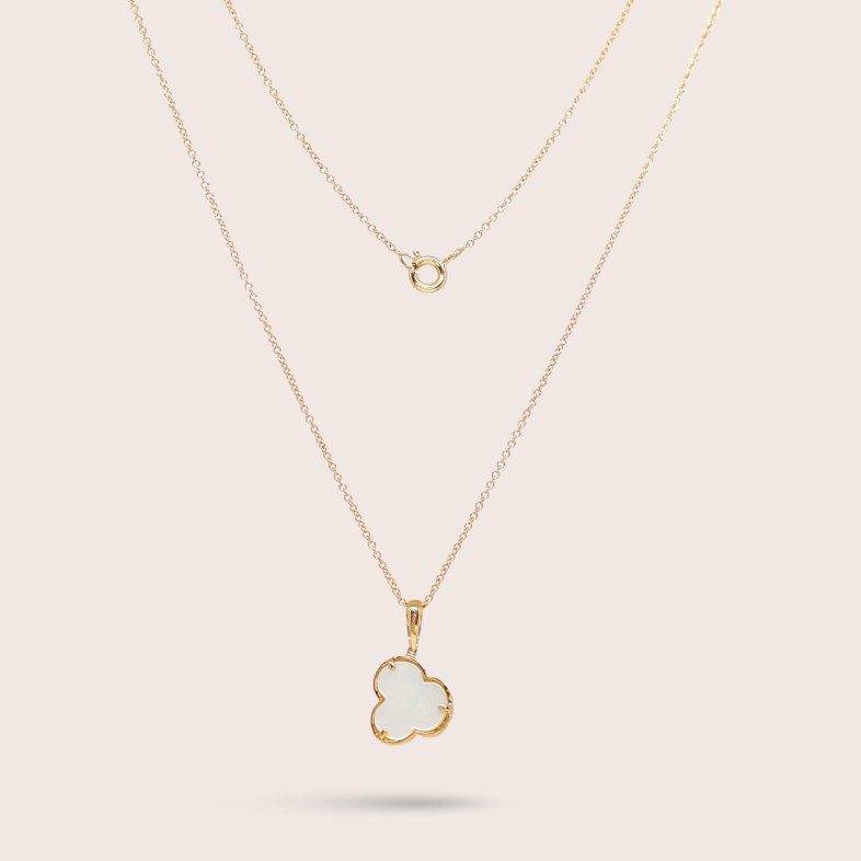 Colar com pendente Ouro Madrep�rola e Diamantes