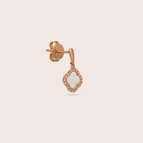 Mother of Pearl and Diamond Earrings