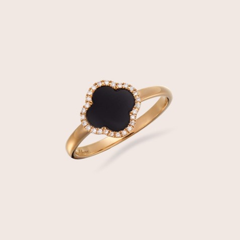 Onyx and Diamond Ring