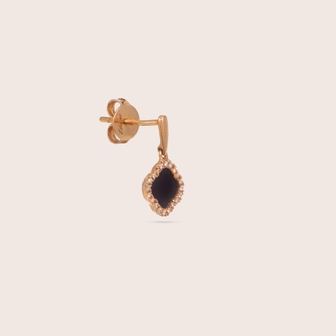 Onyx and Diamond Earrings