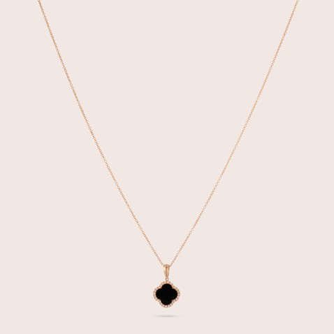 Fio com Pendente com �nix e Diamantes
