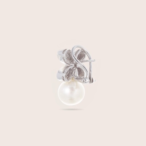 Diamond and Pearl Earrings