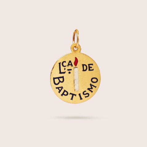 MEDALHA "LEMBRAN�A de Baptismo� OURO 19,2K | LEMBRAN�A