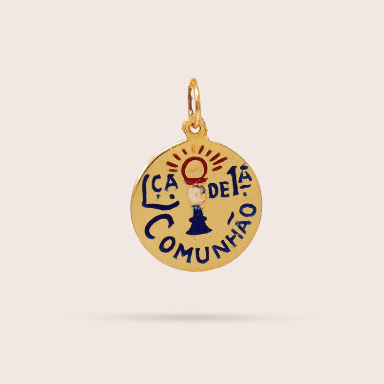 Medalha "Lembran�a 1� Comunh�o" Ouro 19,2K | Lembran�a