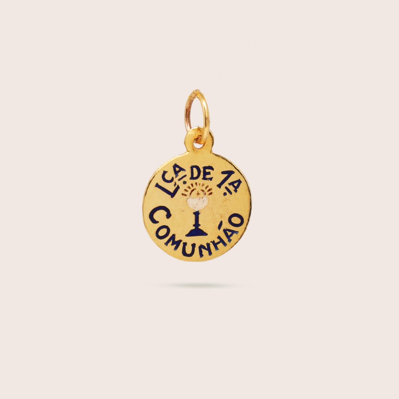 Medalha "Lembran�a 1� Comunh�o" Ouro 19,2K | Lembran�a