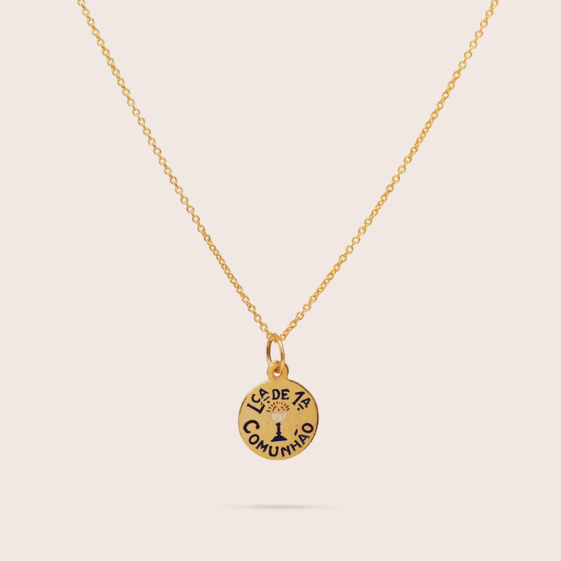 Medalha "Lembran�a 1� Comunh�o" Ouro 19,2K | Lembran�a