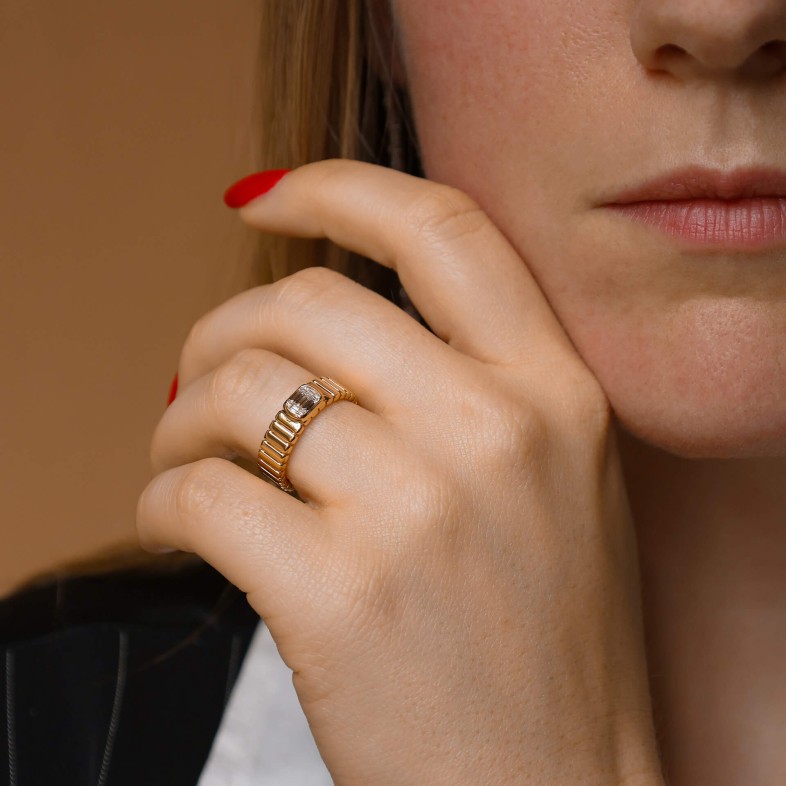Anel de Noivado Ouro 19.2K Diamantes | Special Moments