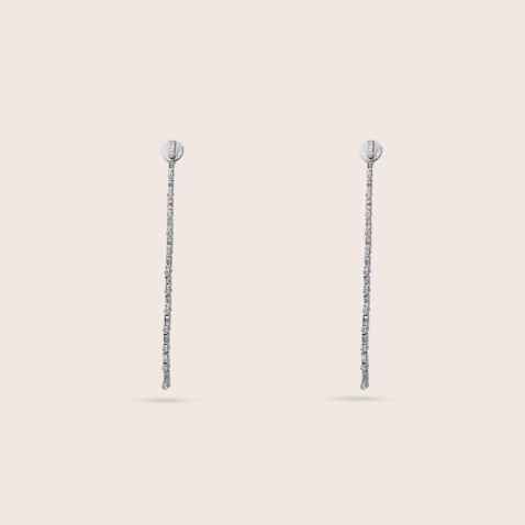 19.2K White Gold Diamond Dangle Earrings | Special Moments