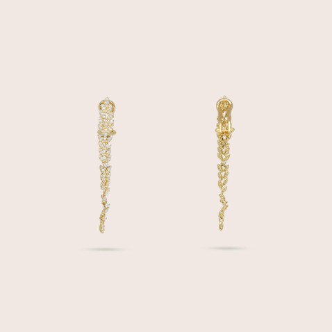 19.2K Gold Dangle Earrings with Diamonds | Special Moments