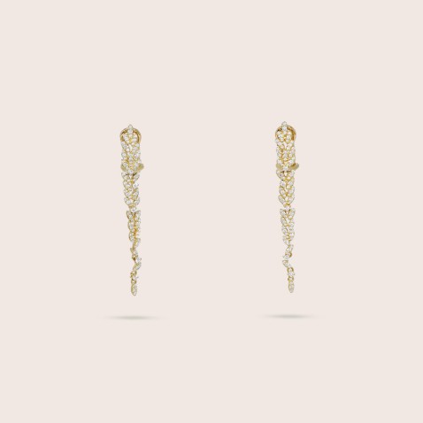 19.2K Gold Dangle Earrings with Diamonds | Special Moments