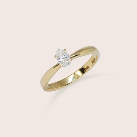 18K Yellow Gold Engagement Ring with Diamond | Special Moments