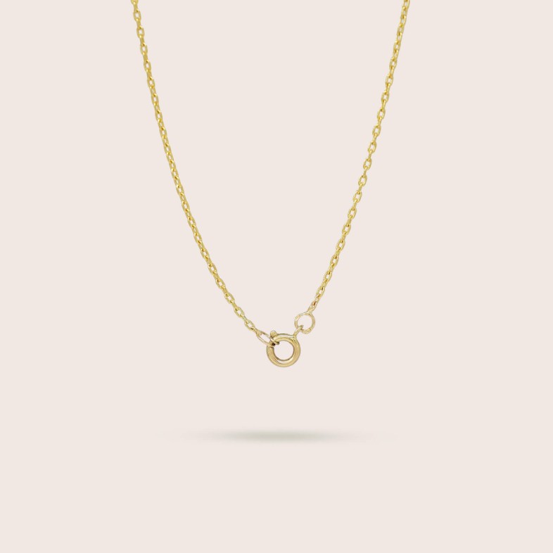 19.2K Gold Filigree Necklace with Diamond | 100% Handmade Filigree