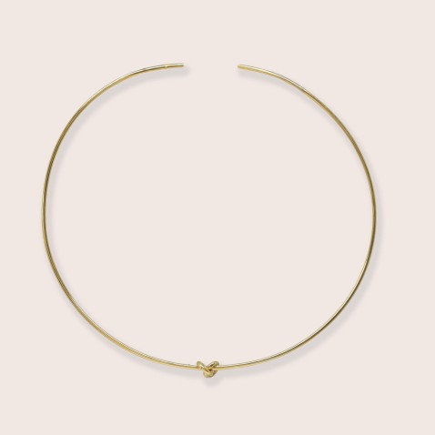 Adjustable Gold Plated Silver Necklace | Knot