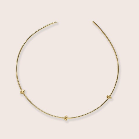 Gargantilha Prata Dourada | Knot