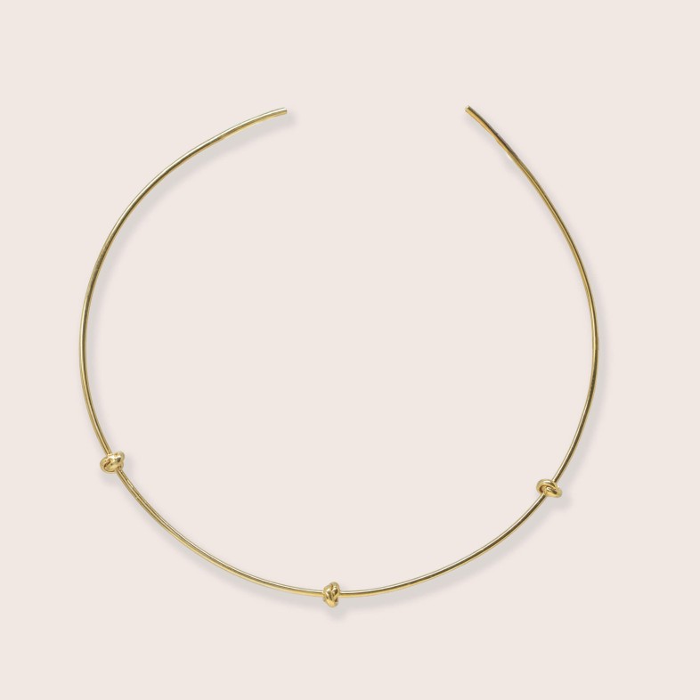 Gold Plated Silver Necklace | Knot