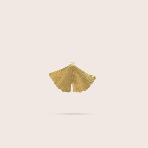 Gold Plated Silver Pendant | Mini Ginkgo Leaf
