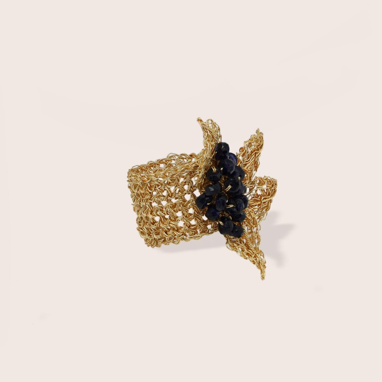 Gold-Plated Silver and Sapphire Ring | Crochet
