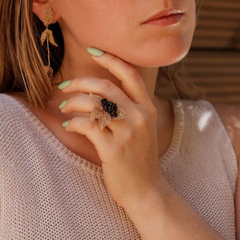 Gold-Plated Silver and Sapphire Ring | Crochet