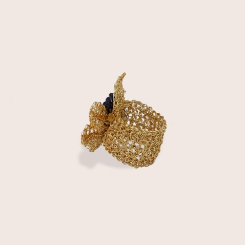 Gold-Plated Silver and Sapphire Ring | Crochet