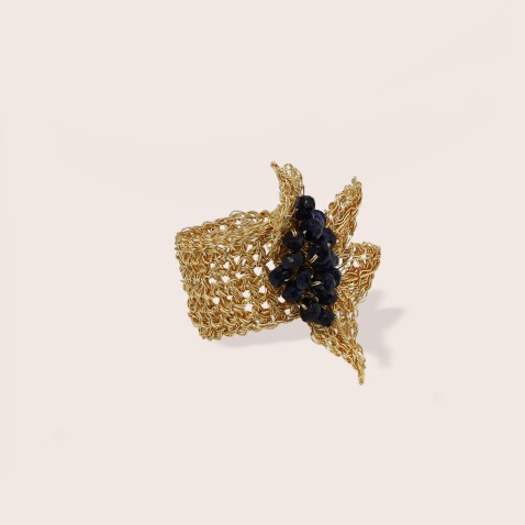 Gold-Plated Silver and Sapphire Ring | Crochet