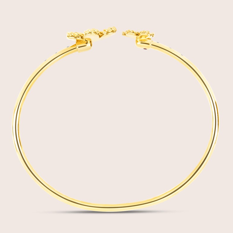 Bangle in 18k Gold Diamonds & Mother of Pearl | Jasmine