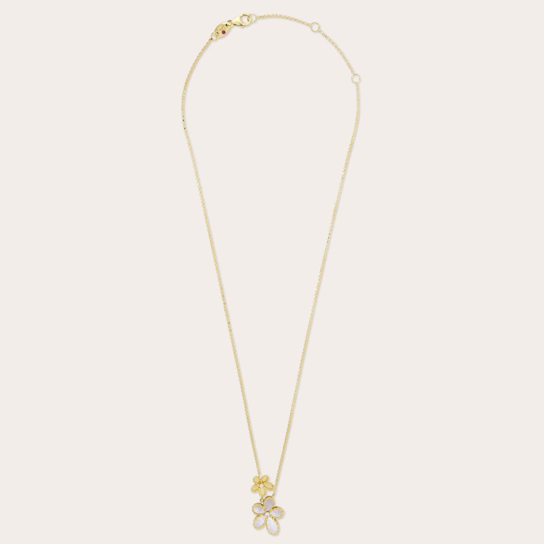 Colar ouro 18k Diamantes e Madrep�rola | Jasmine