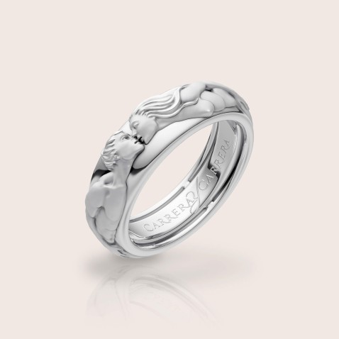 Ring 18k white gold "El Beso" | Infinito
